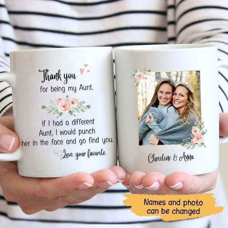 Family Bae Thank You For Being My Aunt Personalized Coffee Mug Family Mug