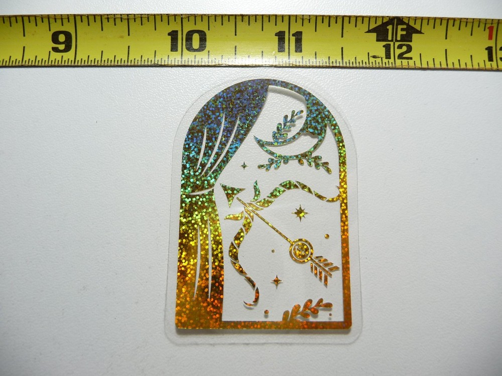 HOLOGRAPHIC ZODIAC SAGITTARIUS ARCH STICKER DECAL HOROSCOPE SIGN BIRTH MONTH