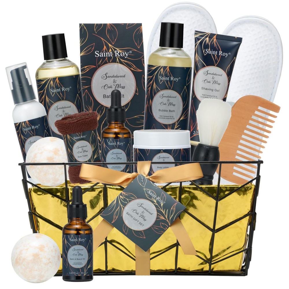 Fathers day gift baskets Birthday Day Gifts for Him Spa Gift Basket for Men, ...-image