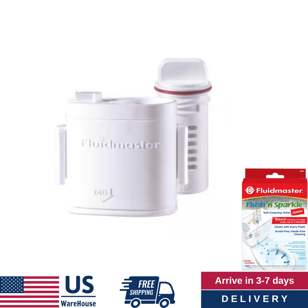 Fluidmaster 8300P8 Flush n Sparkle Automatic Bleach Toilet Cleaning System