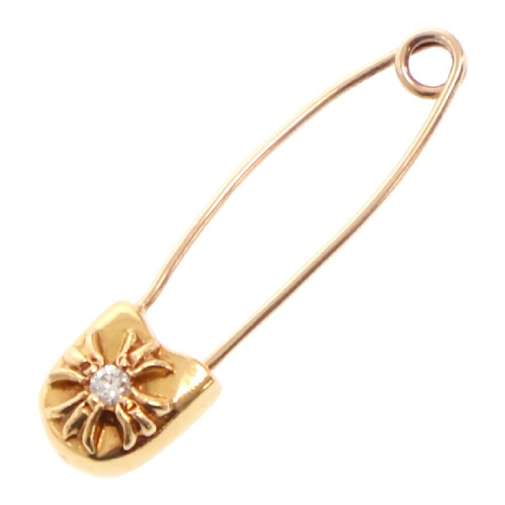 Chrome Hearts Size Small 22K Safety Pin S 1Dia 1 Diamond EGp50