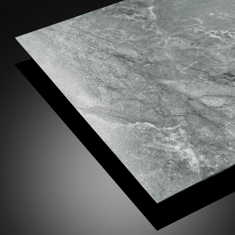 Grey Marble Peel and Stick Vinyl Floor Tiles 12x12 Waterproof Bathroom Flooring