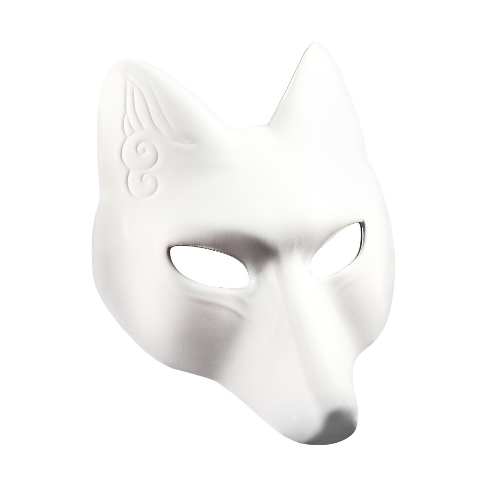 Halloween Mask White Mask Costume Cosplay Accessories White Fox DIY Mask