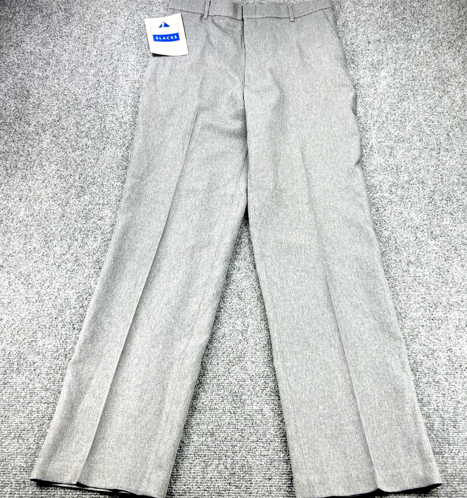 Vintage Levis Action Slacks Mens 34x34 Gray Flat Dress Pants Dacron Polyester