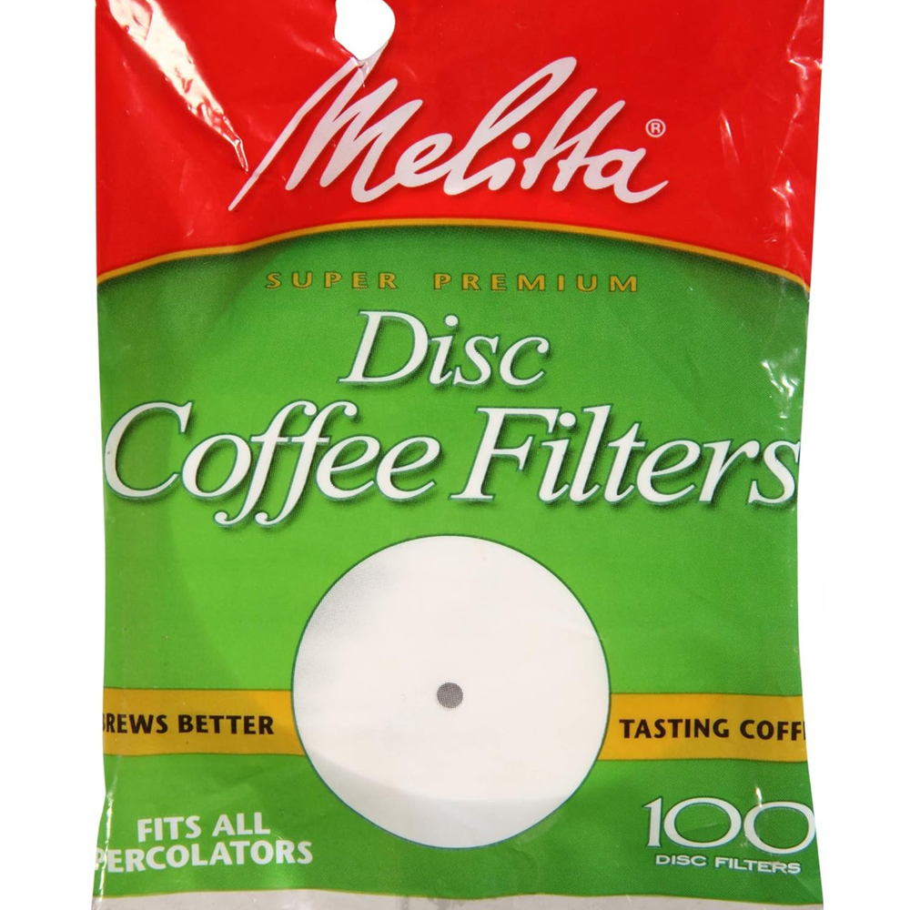 Melitta 3.5-Inch White Percolator Disc Coffee Filters, 100 Count  