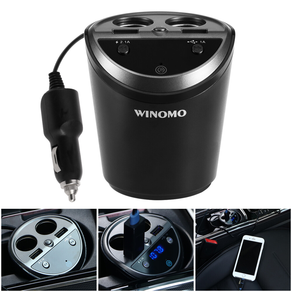 Multifunctional Cup-Shaped Car Phone Mount with Camera & Hands-Free Charging for Safe Driving