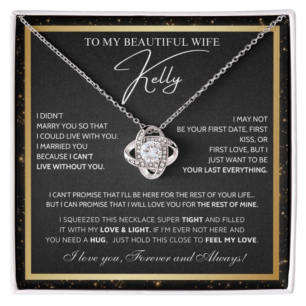 To My Beautiful Wife Necklace From Husband, Jewelry For Women, Birthday Gifts