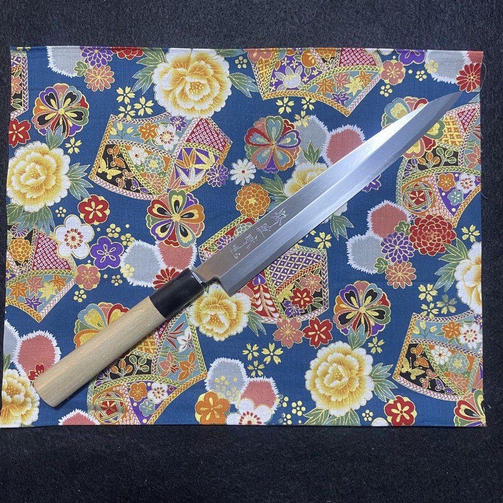 Sakai Takumi Ajimasa Yanagiba Knife 240mm White Steel Buffalo Horn Handle Japan