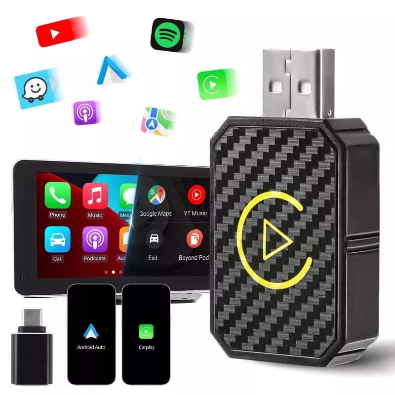Wireless CarPlay Adapter for iPhone, Plug&Play, Convert Wired to Wireless, Mini