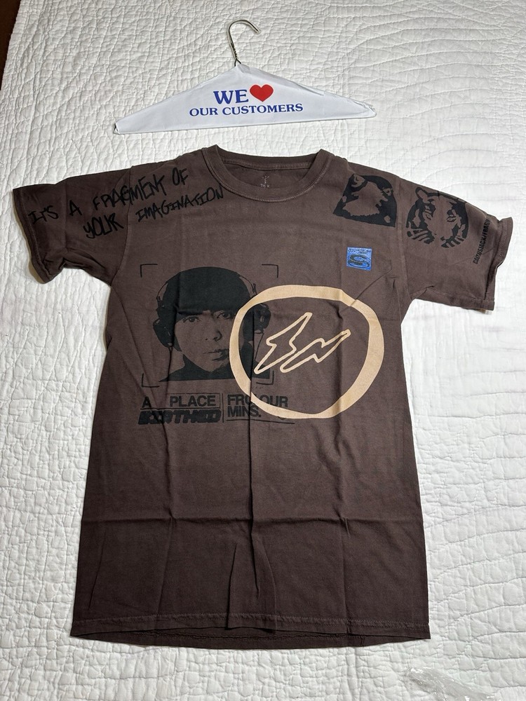 Travis Scott/Cactus Jack For Fragment Collab Tee-Hiroshi BROWN Tee Small New