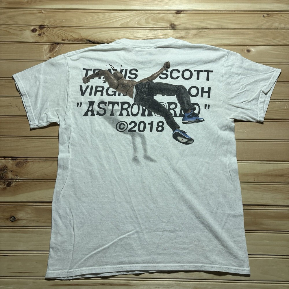 Travis Scott Virgil Abloh 2018 Astroworld Tour Promo Shirt Size Large