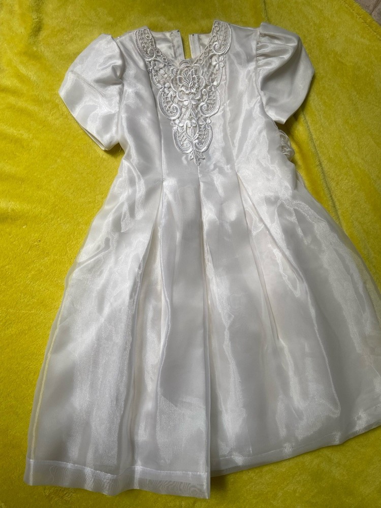 Vintage Jessica McClintock for Gunne Sax Cotton & Lace Floral Girls Dress Sz 4