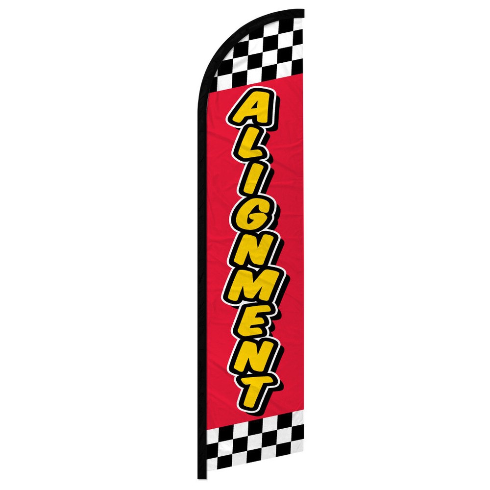 High-Visibility Red Alignment Windless Swooper Flag Mechanism for Precision Positioning and Easy Handling