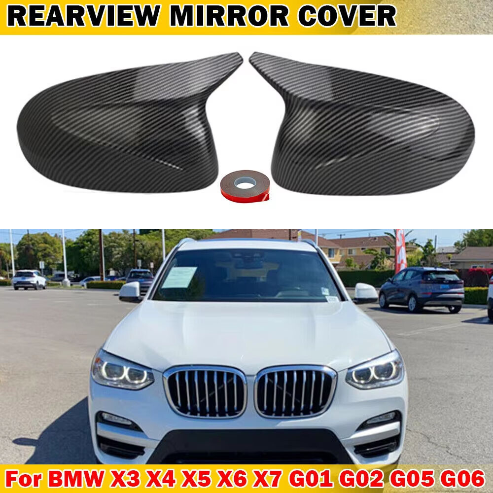 For BMW X3 G01 X4 G02 X5 G05 X6 G06 X7 Rearview Side Mirror Cover Wing Cap Trim