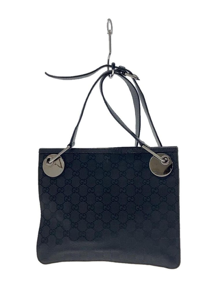 GUCCI GG Canvas Shoulder Bag in Black