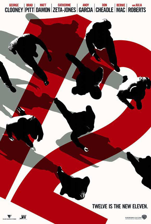 Ocean's Twelve (2004) original movie poster version A - double-sided - rolled-image