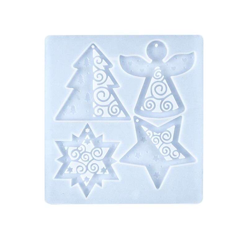Christmas Silicone Epoxy Resin Molds for Keychains Jewelry Earrings DIY Craft
