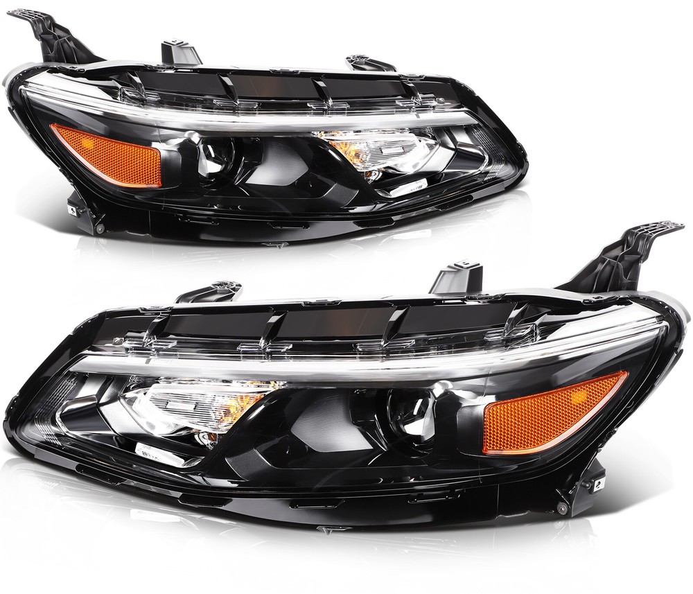 For 2016-2018 Chevy Malibu Clear Lens Headlights Assembly Headlamps LH RH Pair