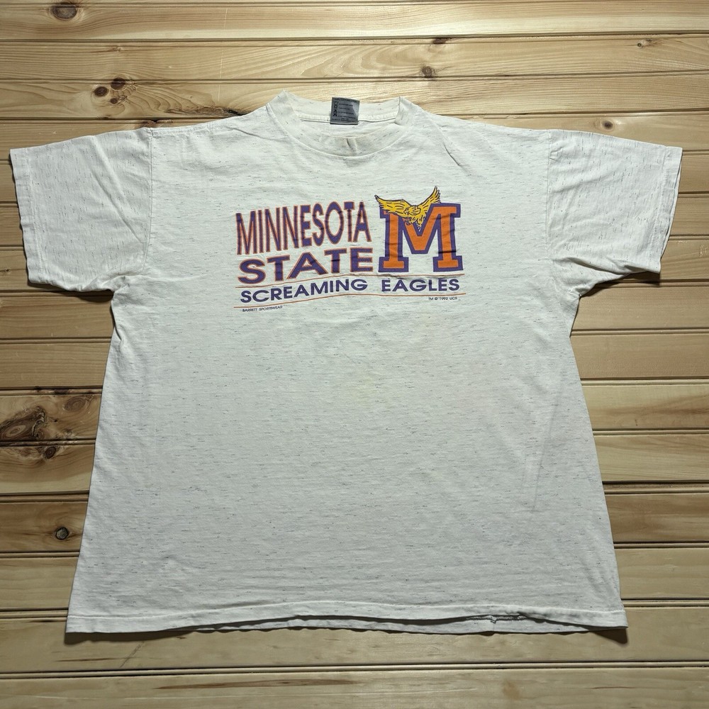 Vintage 90s Minnesota State University Screaming Eagles 1992 College Shirt - XL