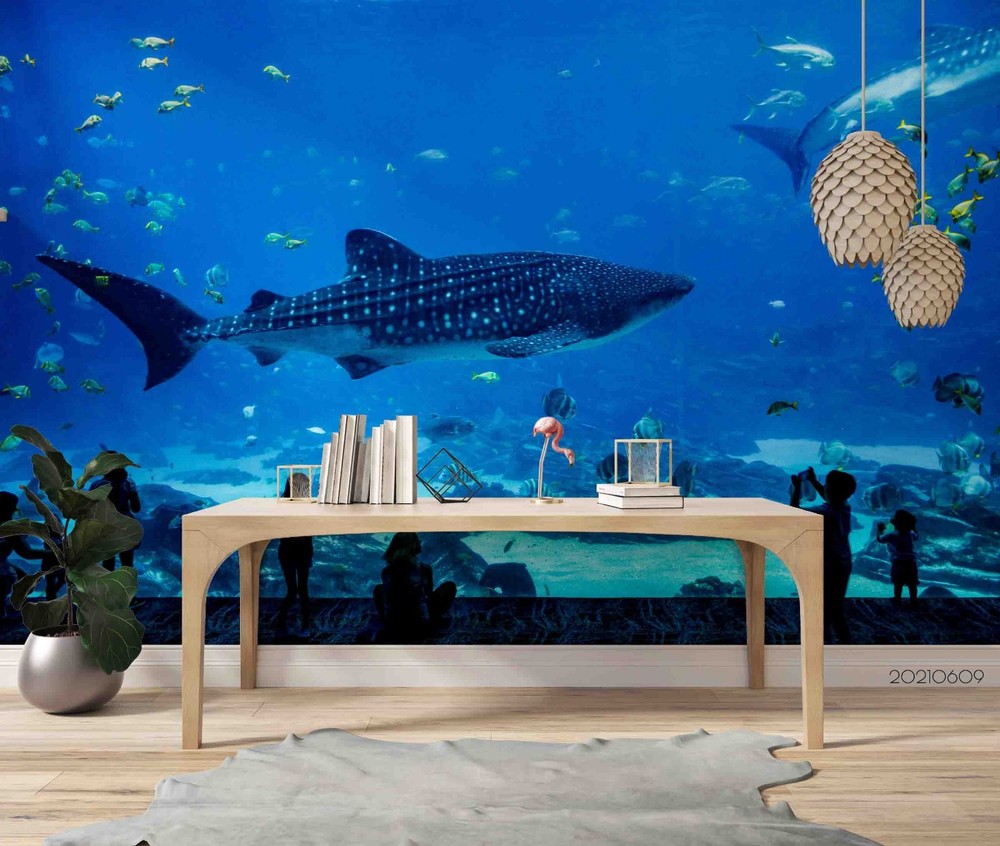 3D Fish Aquarium Landscape Wall Murals Wallpaper Murals Wall Sticker