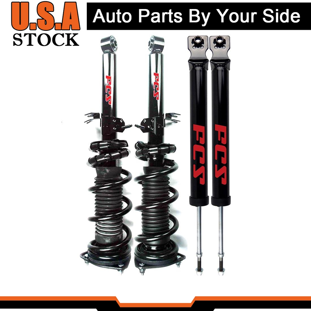 OE Replacement Front Struts & Rear Shocks with Sway Bar for 2009-2010 Infiniti G37 Sedan 2WD