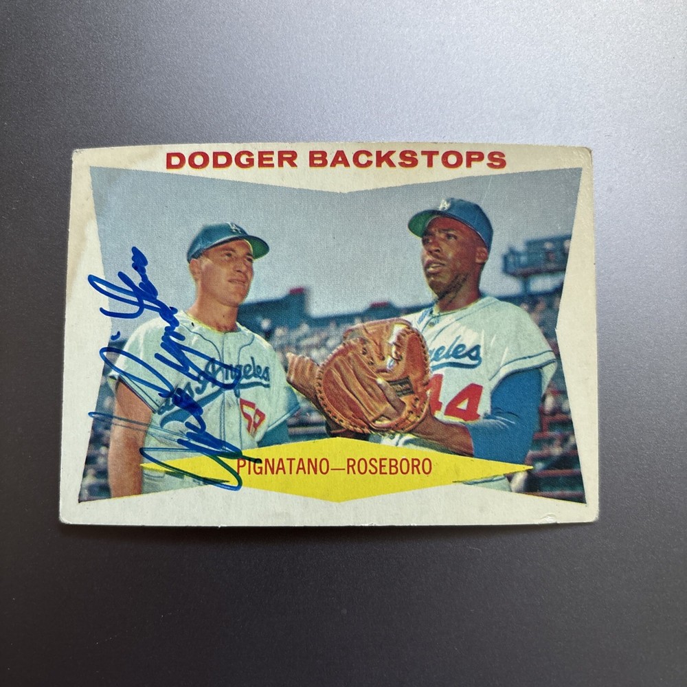 JOE PIGNATANO 1960 TOPPS AUTOGRAPHED SIGNED AUTO BASEBALL CARD