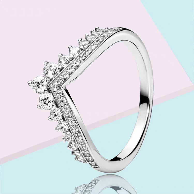 Timeless Aura S925 sterling silver diamond ring fashion Valentine's Day gift