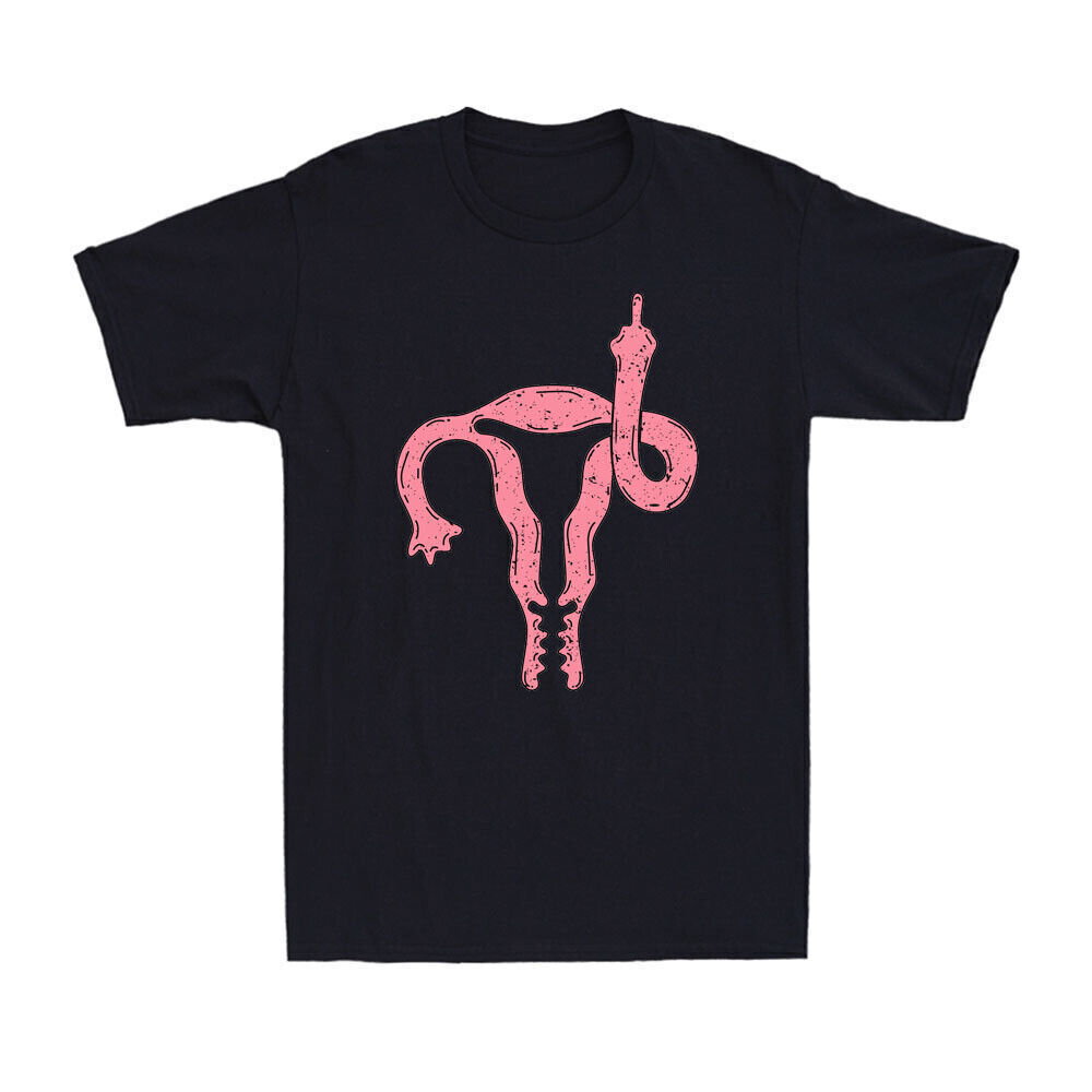 Uterus Shows Mid*le Finger Feminist Empowerment Gender Equality Funny T-Shirt
