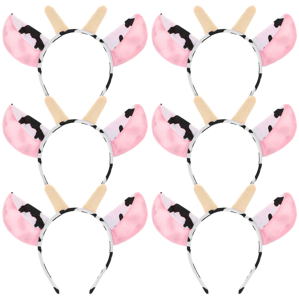 6 Pcs Hairwear for Kids Cow Makeup Headband Halloween Costumes Miss Child