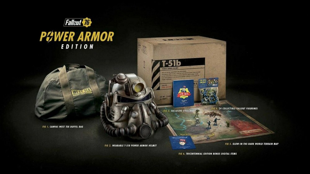 NEW Fallout 76 Power Armor Edition Xbox One Video Game helmet map figurines fo76