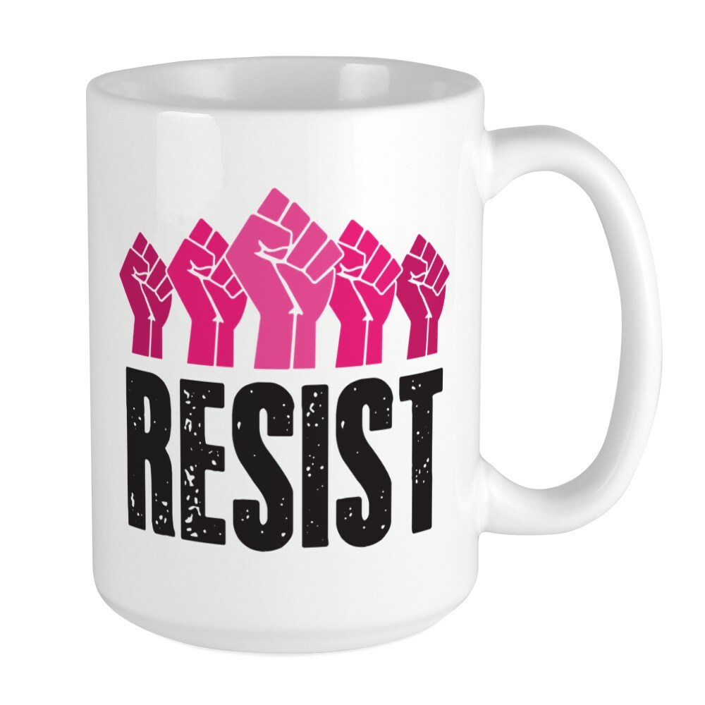 CafePress Resist Coffee Mug, Large 15 oz. White Coffee Cup (2044099473)