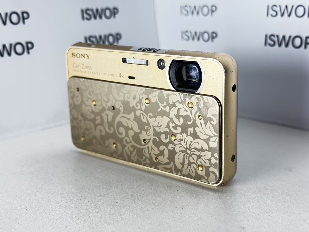 Sony Cyber Shot DSC-T99D 14.1MP Vintage Digital Camera Gold Rare English Version Perfect Gift-image