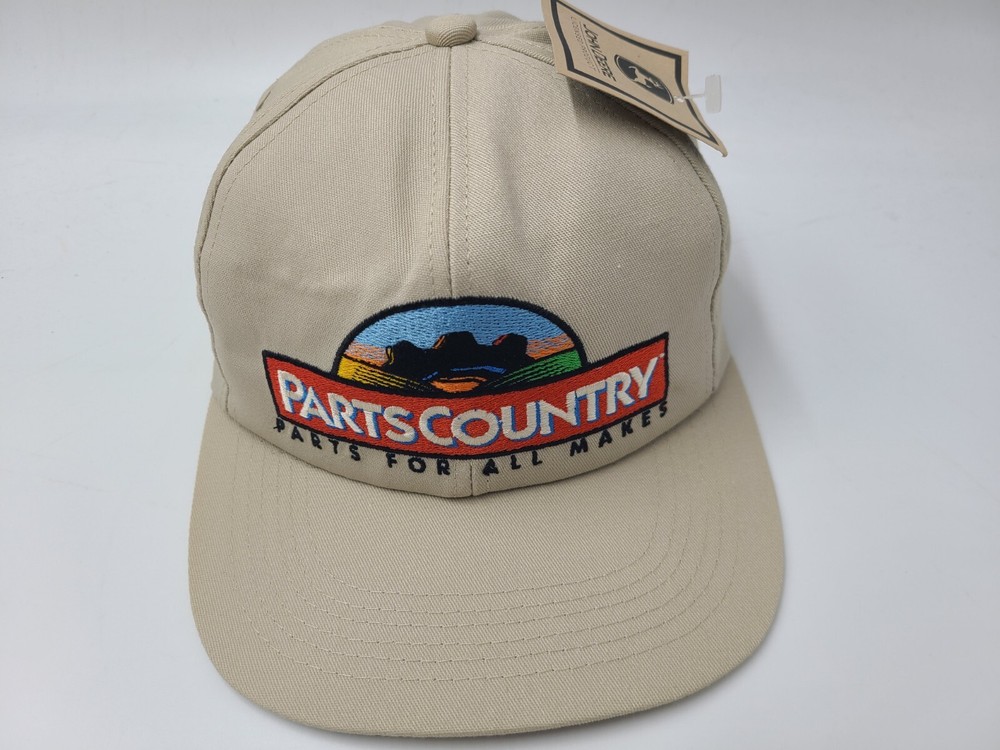 Vintage Parts Country John Deere K-Products Snapback Hat Cap Farm Dad Men Beige
