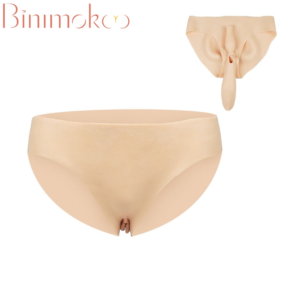Silicone Briefs Fake Vagina Pant Realistic Panty Underwear Cosplay Crossdresser