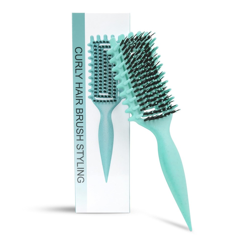 Curly Hair Brush Defining, Vented Curl Defining for Effortlessly Green