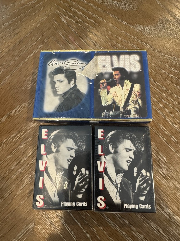 Elvis Presley Collectible Playing Cards Set of 4 Sealed Decks