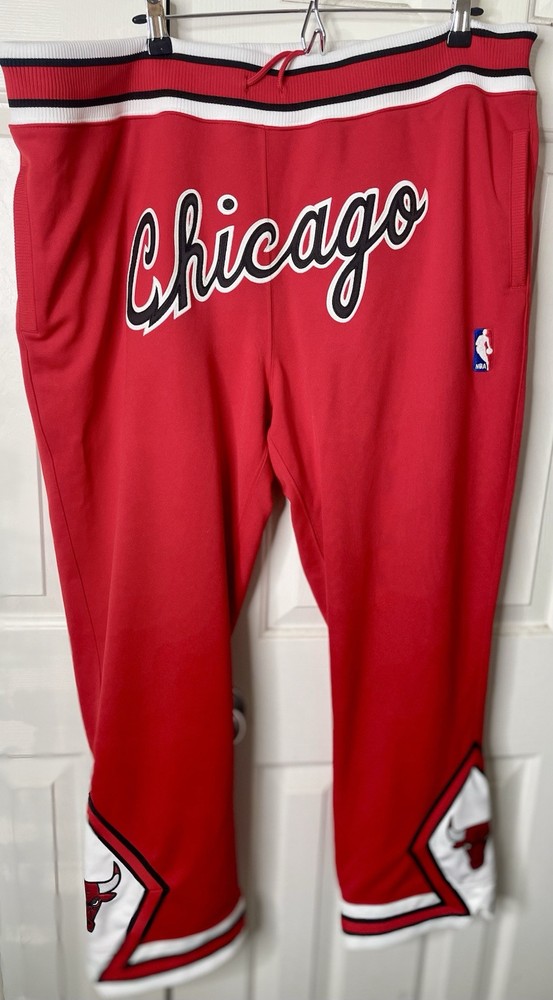 Just Don Chicago Bulls Mitchell & Ness NBA Jersey Pants 2XL XXL Red White NWT
