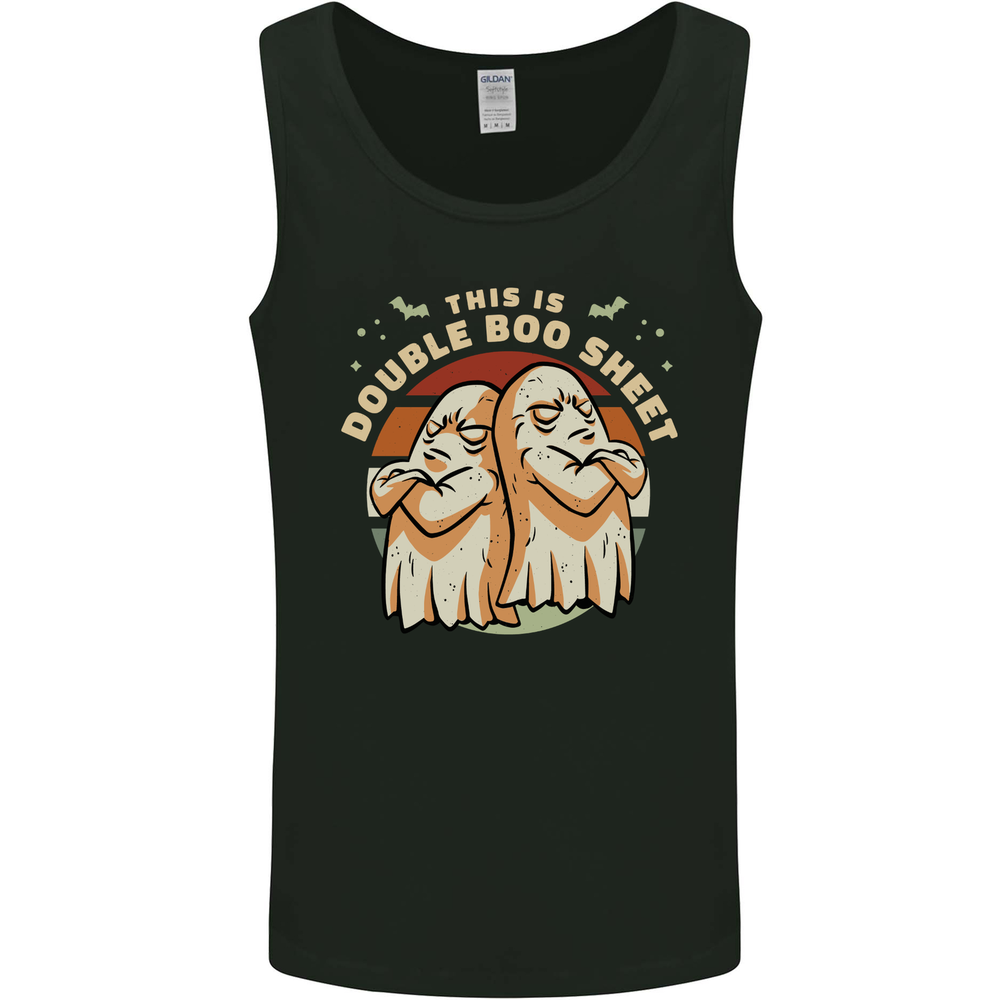 Double Boo Sheet Funny Halloween Mens Vest Tank Top