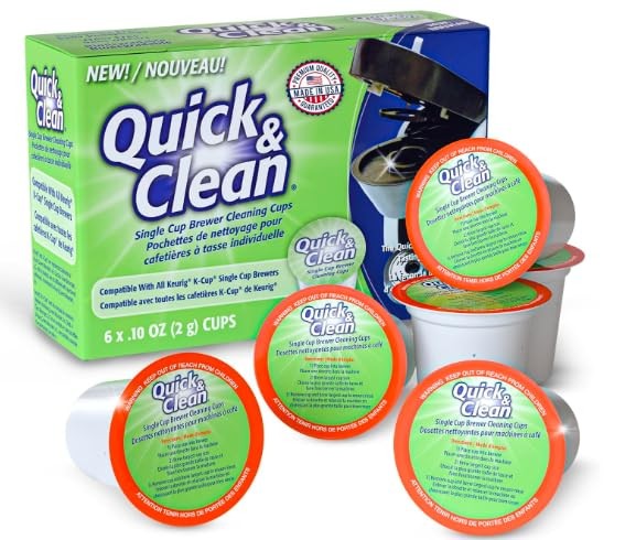 Quick & Clean [6-Pack] Keurig Cleaning Pods - K Cup 6 Count (Pack of 1)