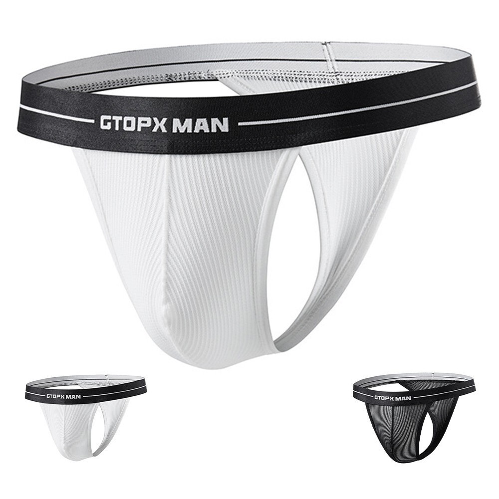 Breathable Mesh Men's Low Waist Briefs Sexy Lingerie for Intimate Moments