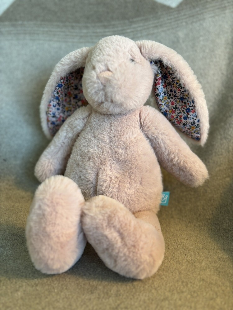 The Manhattan Toy Co. Pink Rabbit Plush Bunny Flower Ear Easter Super Soft Clean