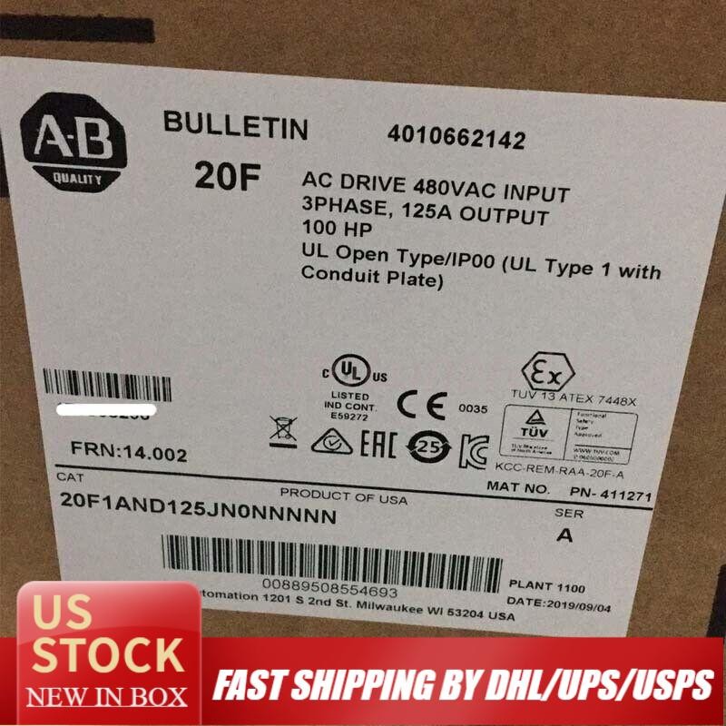 Sealed AB 20F1AND125JN0NNNNN PowerFlex Air Cooled 753 AC Drive New  US Free Tax