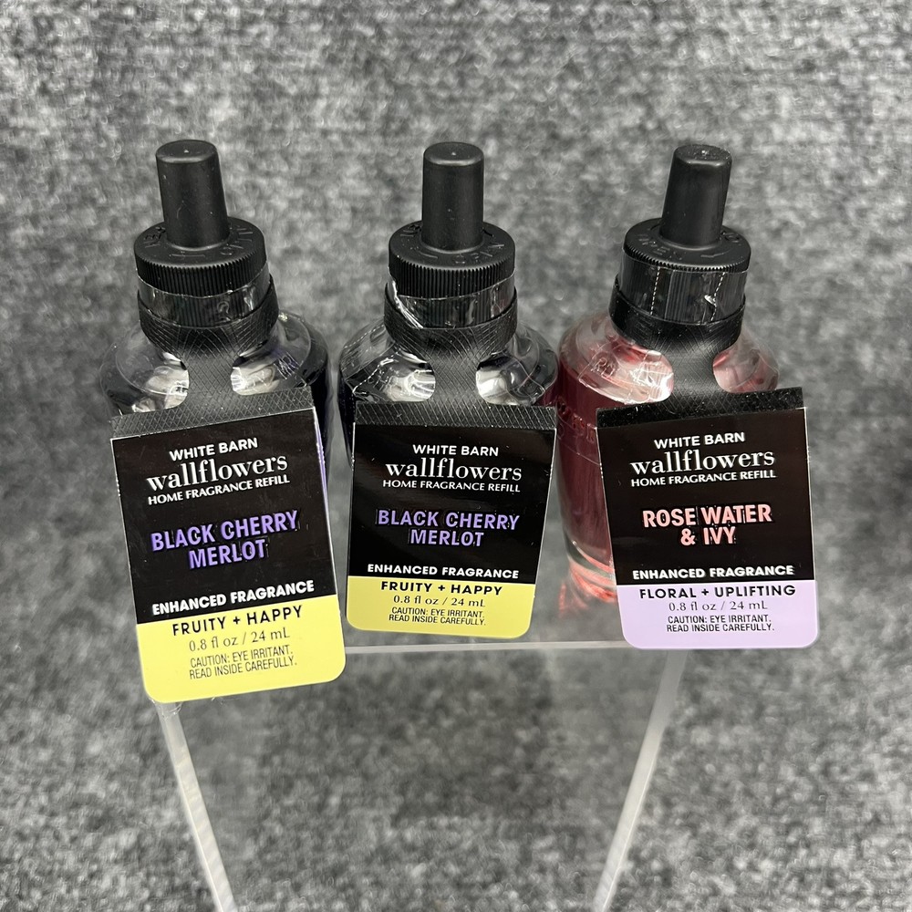 3- Bath & Body Works Wallflower Fragrance - Black Cherry Merlot & Rose Water Ivy