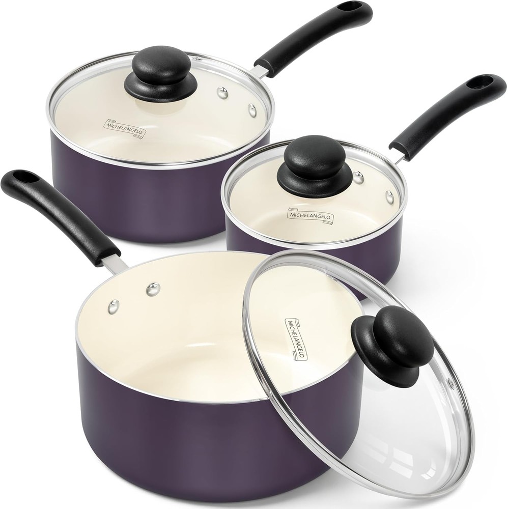 Ceramic Non-Tick Crock Pot Set with Lid - Small & Non-Toxic