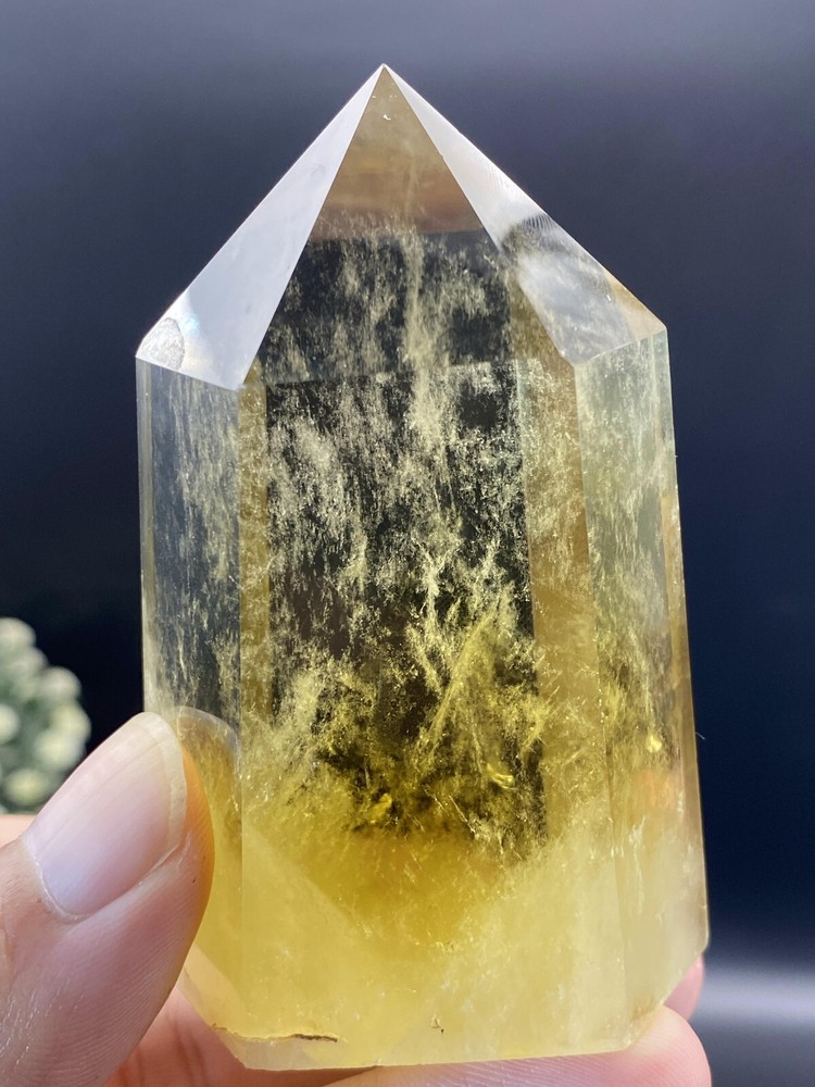 150+g Natural Citrine Quartz Crystal Obelisk Wand Tower Point Healing Reiki 1PC