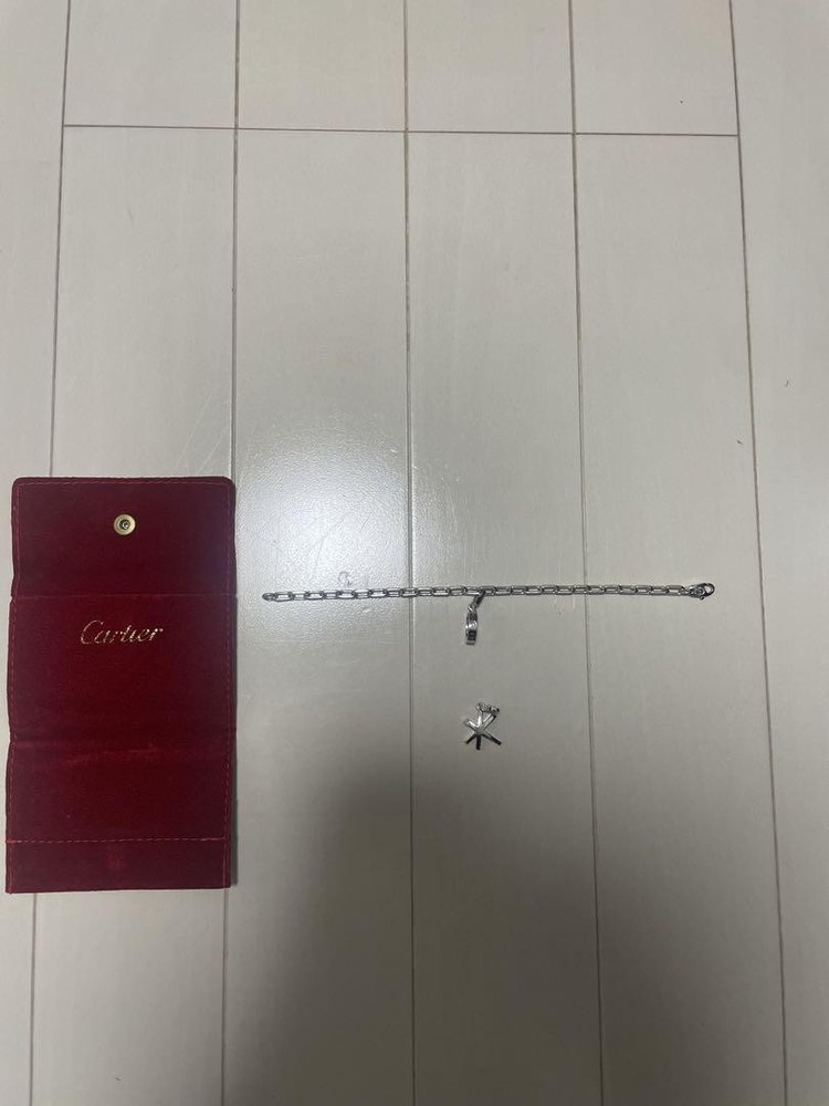 Cartier White Gold Charm Bracelet Set