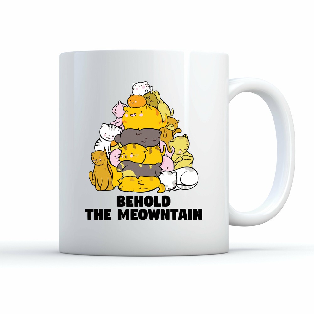 Cat Mug Behold The Meowntain Cat Lover Mug Cat Lady Gift Pet Cat Coffee Mug Cat