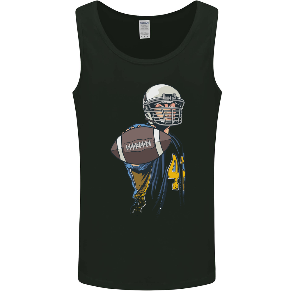 American Football Player Holding a Ball Mens Vest Tank Top