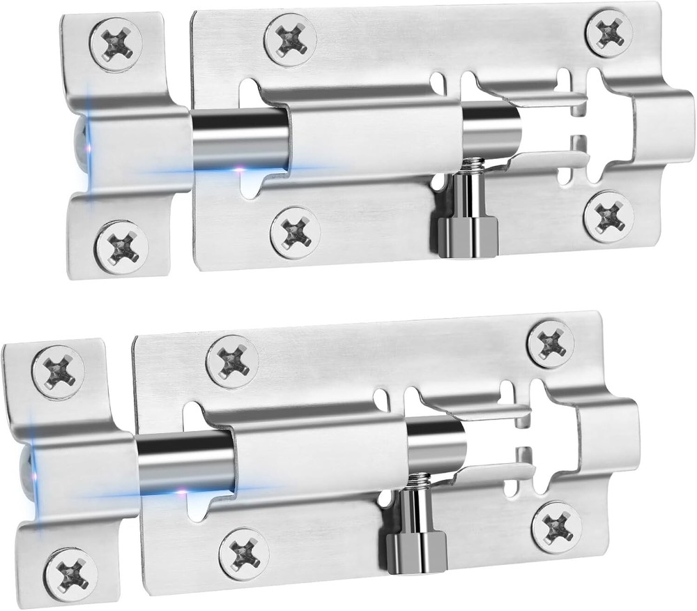 2 Pack 3 Inch Barrel Bolt Latch Slide Lock with 12 Screws for inside Door New
