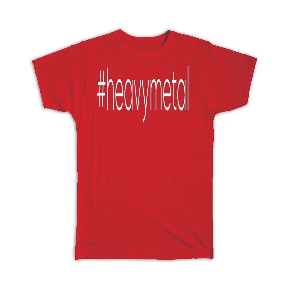 Heavy Metal Hashtag Social Media Gift T-Shirt for Rock Fans